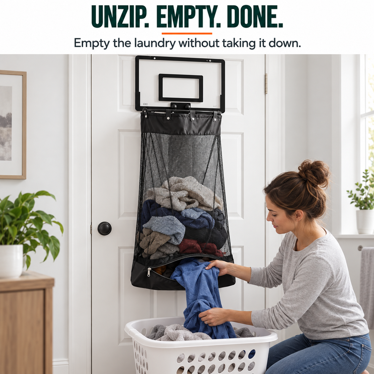 Orvoro™ 2-in-1 Basketball Laundry Hoop