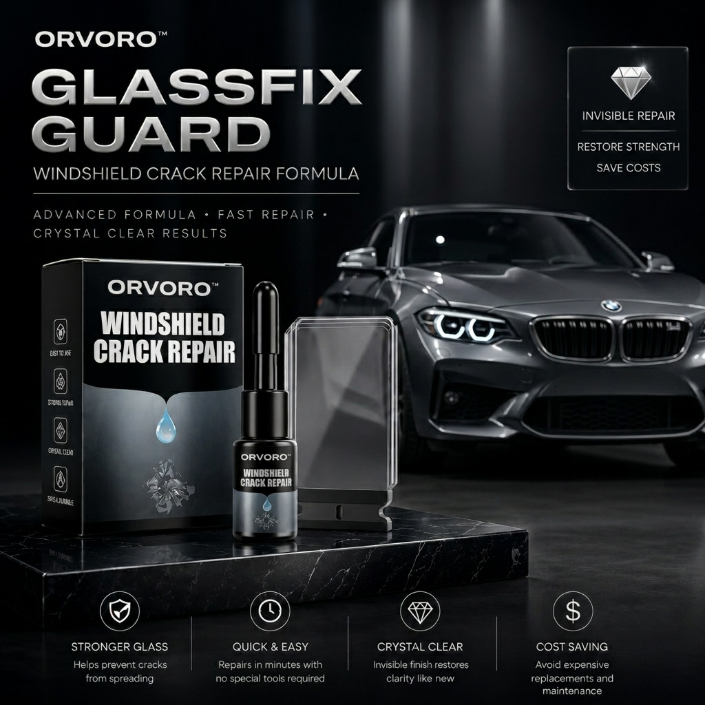 ORVORO™ GlassFix Guard - 2026 Windshield Crack Repair Formula